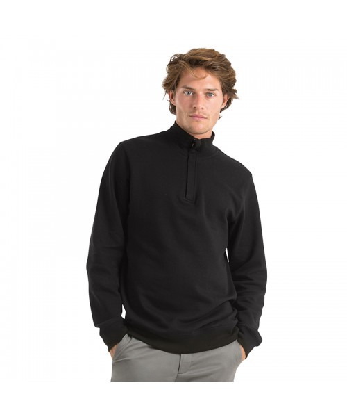 Plain sweatshirt ID.004 ¼ zip B&C 280 GSM